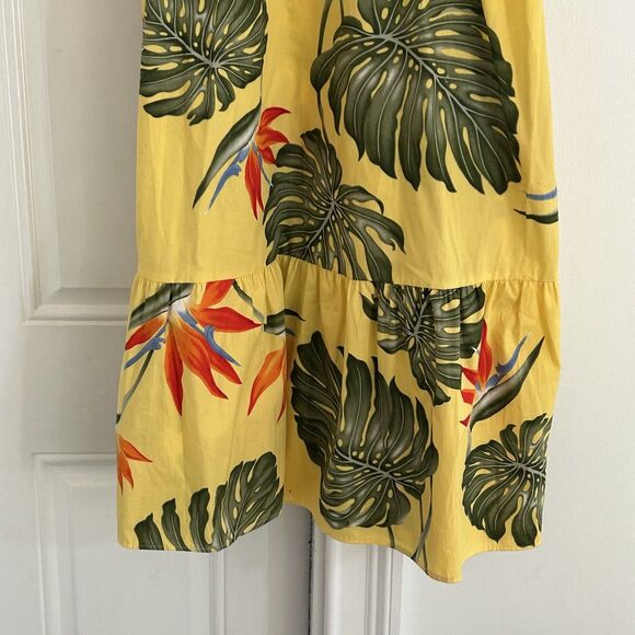 New Blue Hawaii Dress Size 2xl Hawaiian Sunny Yellow Tropical Floral MuMu NWT - Picture 4 of 10